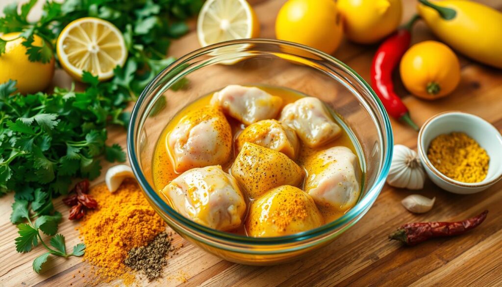 Churu Chicken Amarillo Marinating Process