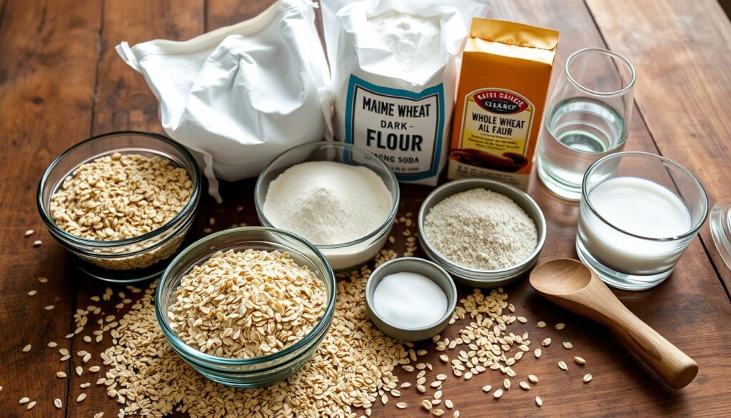 Ingredients for Maine Oat Molasses Bread