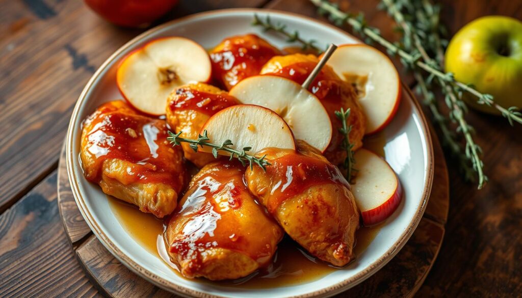 apple and honey-glazed chicken tenders recipe