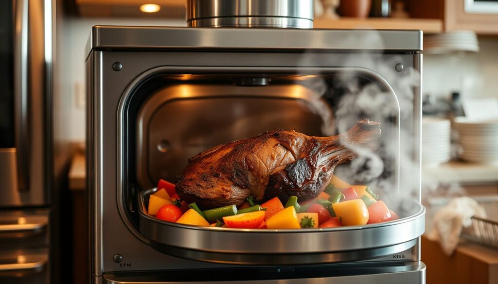 steam oven cooking